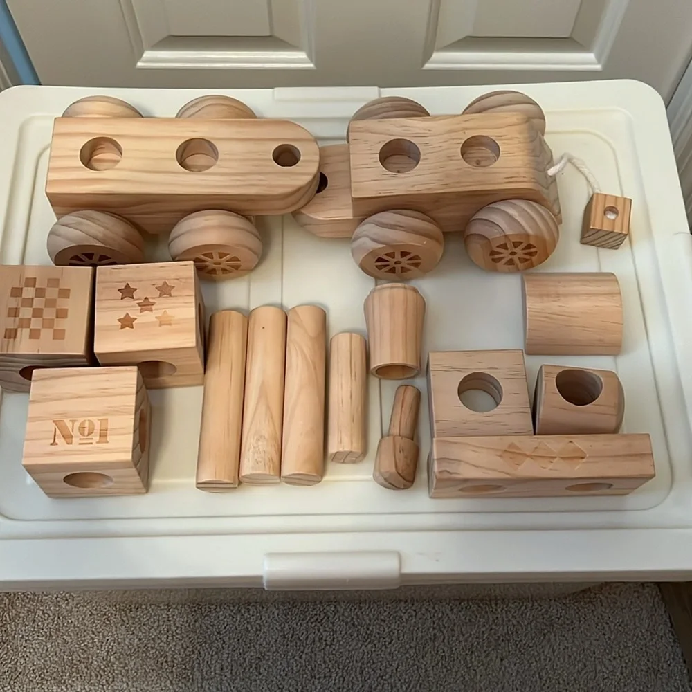 Toys r Us Natural Wood Train Set